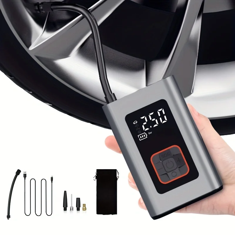 

Car Jump Starter Air Pump Power Bank Lighting Portable Air Compressor 4 In 1 Cars Battery Starters Starting Auto Tyre Inflator