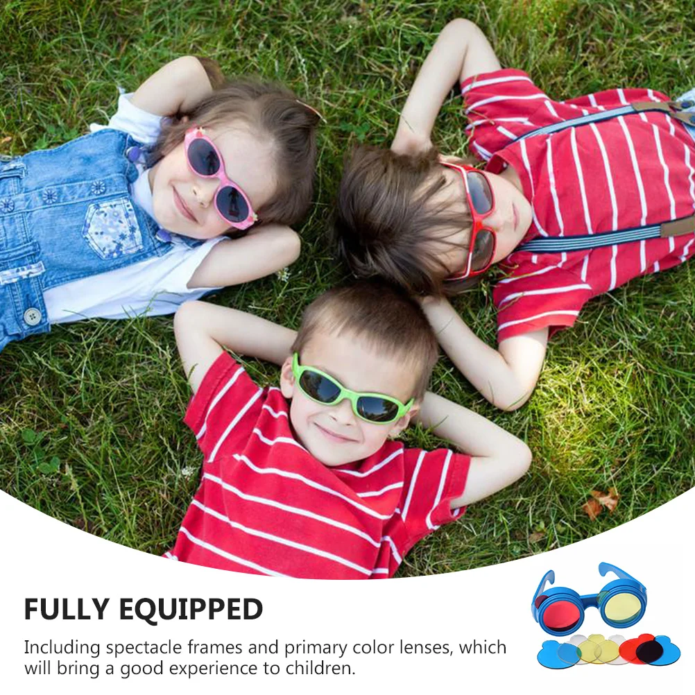 1 セット子供用カラーミキシンググラス 3 つの原色レンズ科学実験ツール幼稚園教育用品早期