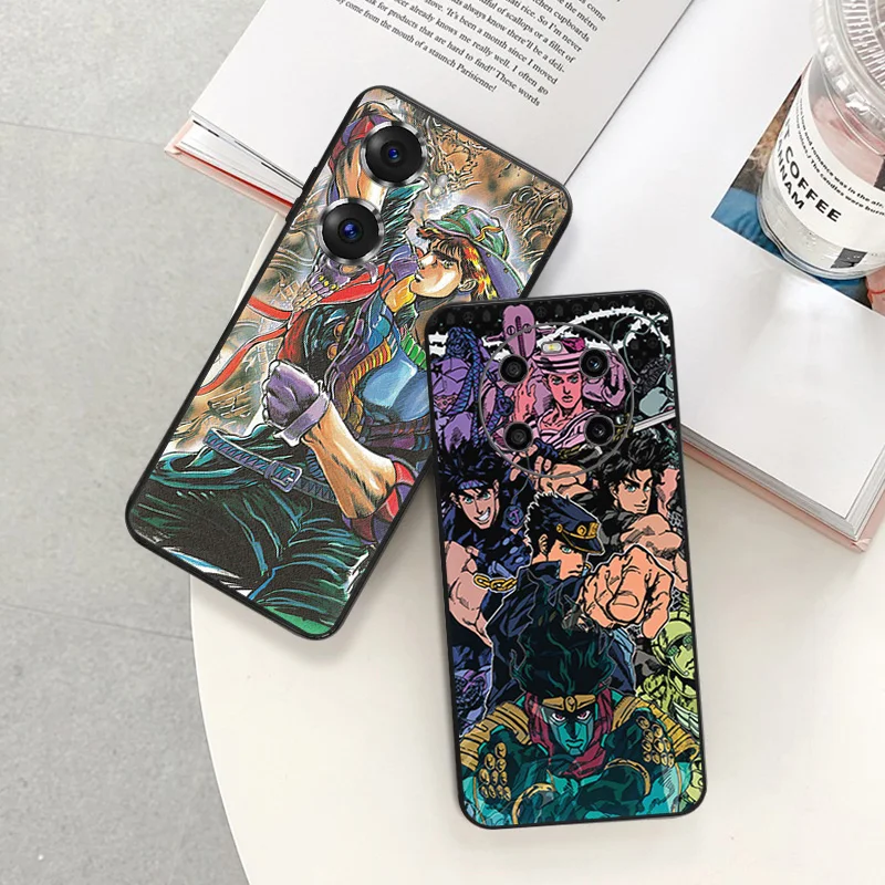 Black Soft Phone Case for Honor Magic5 Pro X7b X8b X9b X6 X7 X8 X9 A 90 70 JOJO's Jonathan Joestar Pixel 6 7 8 6a 7a 8a Cover