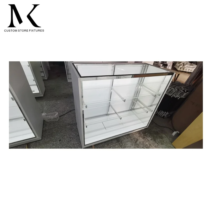 Custom. Lishi retail jewelry shop glass furniture counter design jewelry displays showcases, jewellery window display