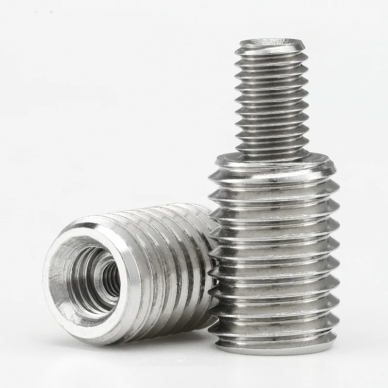 2/5PCS M2.5 M3 M4 M5 M6 M8 M10 M12 304 Stainless Steel Inside Outside Thread Adapter Screw Thread Insert Sleeve Conversion Nut