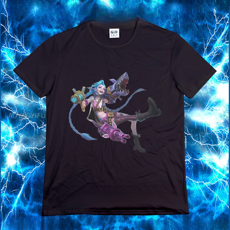 Arcane League of Legends Jinx League Tshirt Harajuku Alternative Men's Women's Streetwear Tops JinxT Shirt