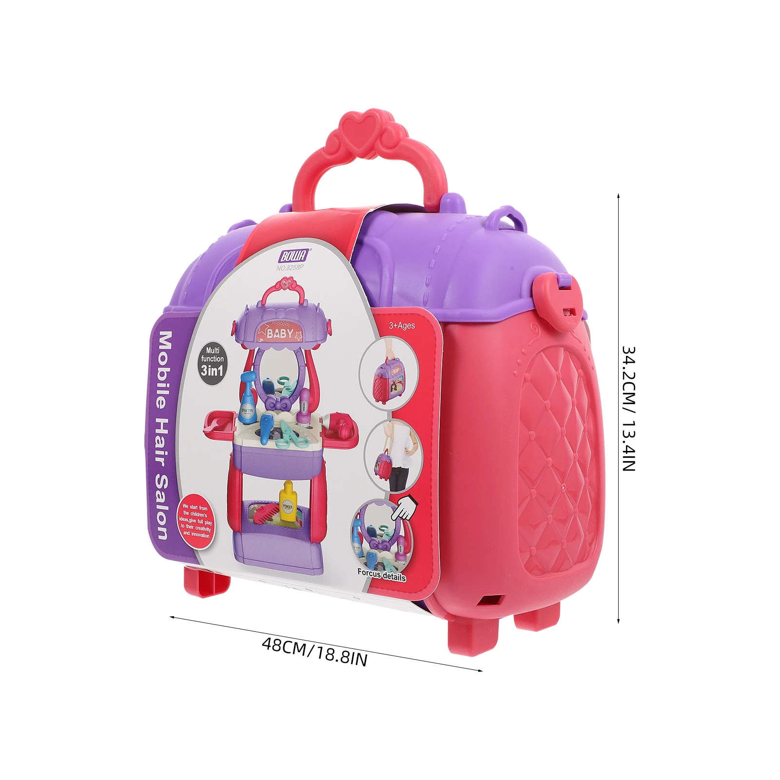 

Hair Styling Tools Simulation Salon Box Girl Toy Kids Role Play Toys for Plastic Child