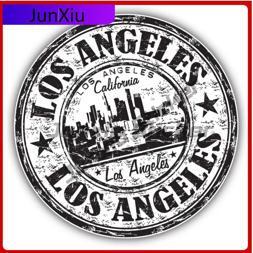 

Los Angeles California Creative Sticker Stamp Travel Car Decal Bumper Stickers For Toilet Seat Cute Style SUV Use Waterproof