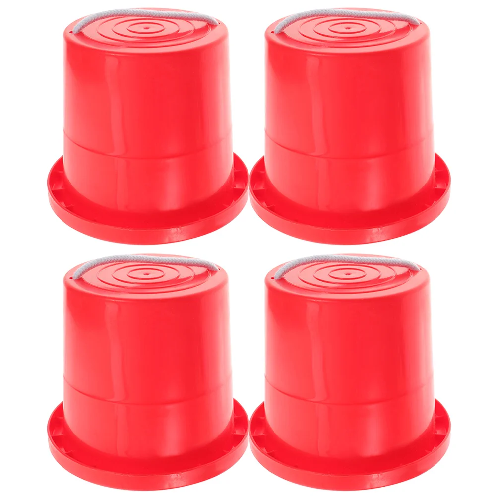 

Kids Stilts Plastic Outdoor Toys Walking Balance Board Children Red Color Size Obstacle Course Indoor Strength