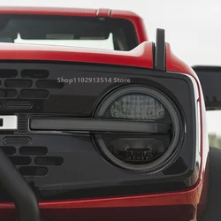 For Ford Bronco 2021-2023 Accessories- Car Headlight Protective Film Headlamp Restoration Transparent Black TPU Car Sticker