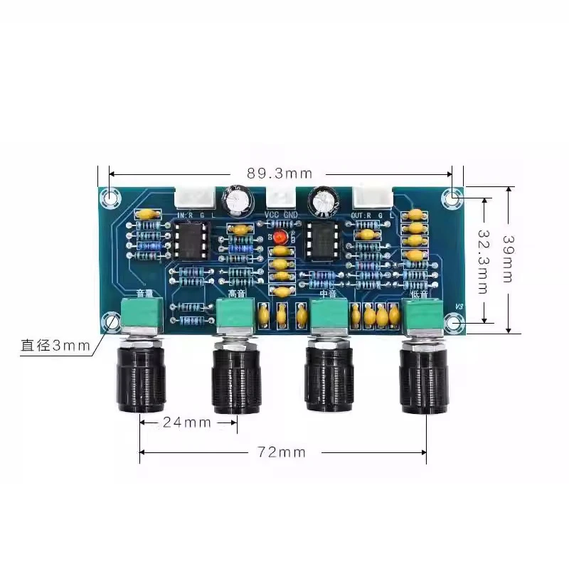 XH-A901 NE5532 Tone Board preamp Pre-amp With treble bass volume adjustment pre-amplifier Tone Controller For amplifier Board