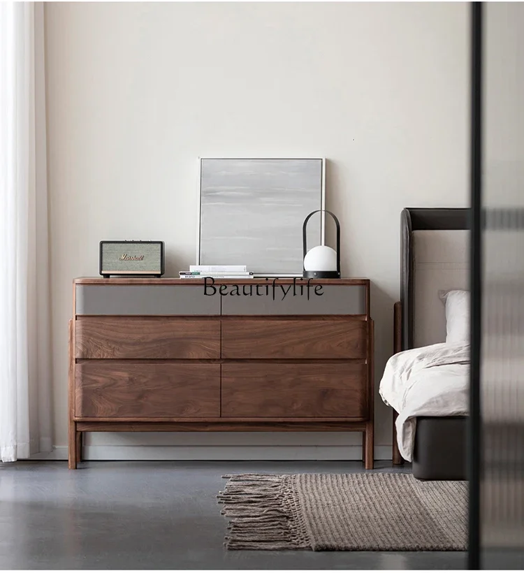 

LD33Bedroom storage cabinet against the wall storage porch six chest cabinet solid wood