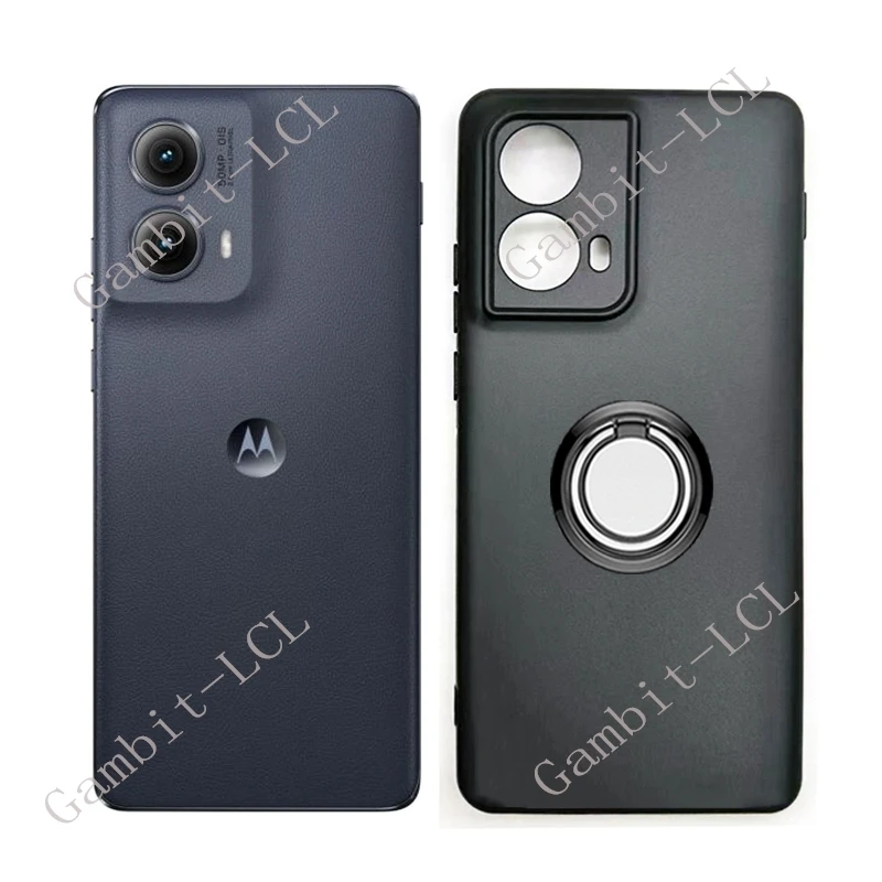 For Motorola Edge 2024 5G Edge2024 Gen 5 Gen5 Back Ring Holder Bracket Phone Case Smartphone TPU Soft Silicone Cover