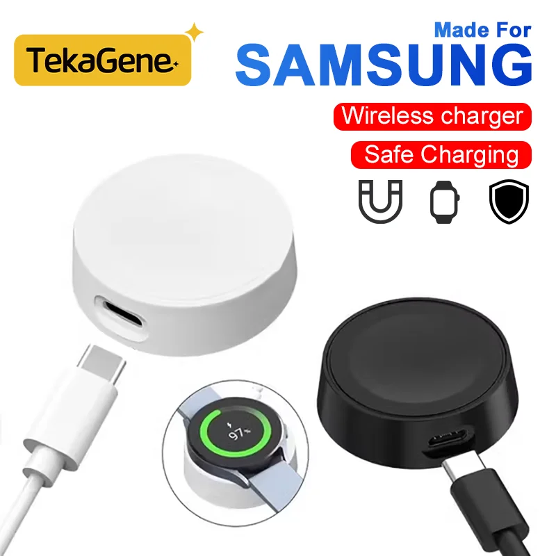 Watch Magnetic Wireless Charger Type C Cable Fast Charging Portable Dock Station For Samsung Galaxy Watch 8 7 6 5 4 3 Active 2