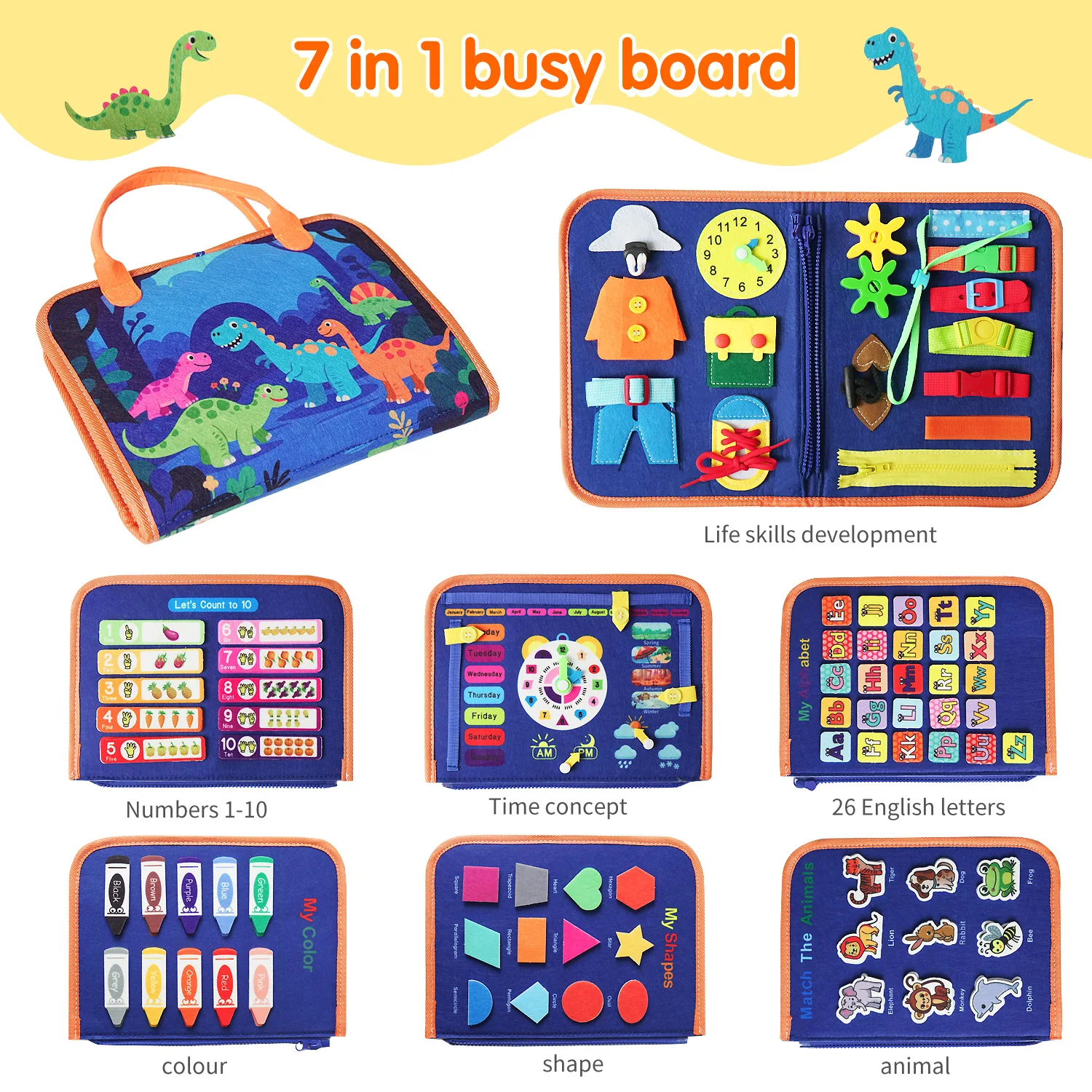 Busy Board for Kids, Montessori Toy, Gift for 3-Year-Old Boys and Girls, Educational Learning Toy, Interactive Busy Book, Christ - view 3