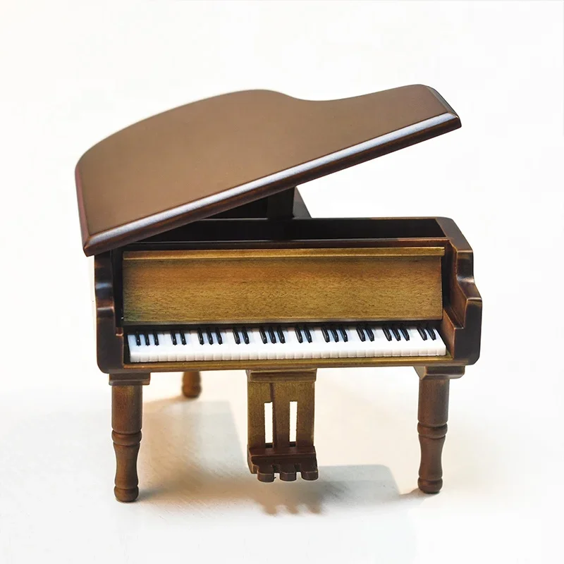 Creative Birthday Gift Piano Shaped Mechanical Clockwork Music Box