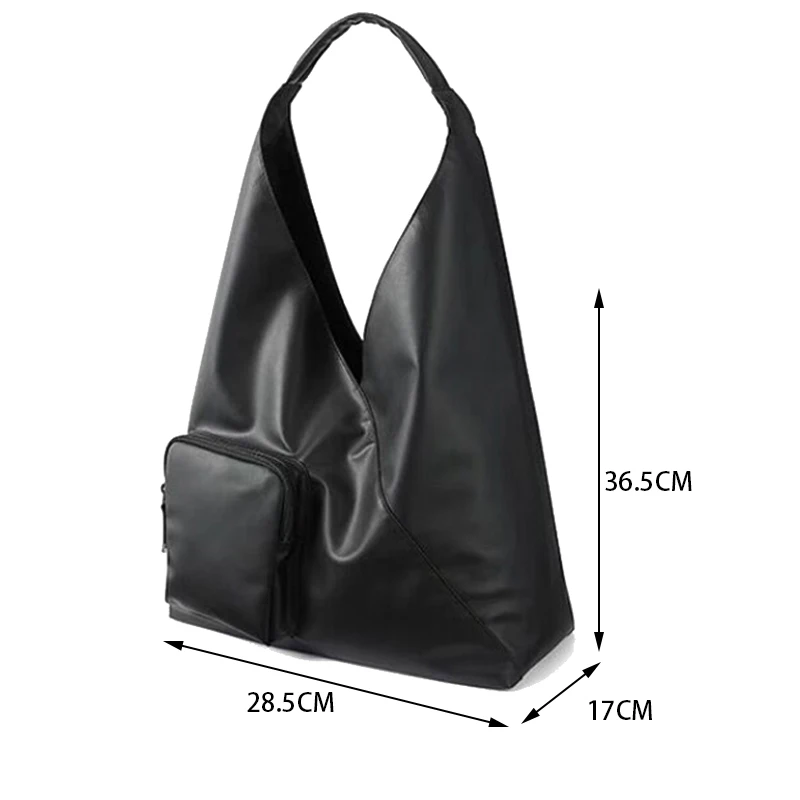 High Capacity Tote Bag 2023 New Fashion Soft PU Leather Shoulder Bag  Portable Underarm Bag