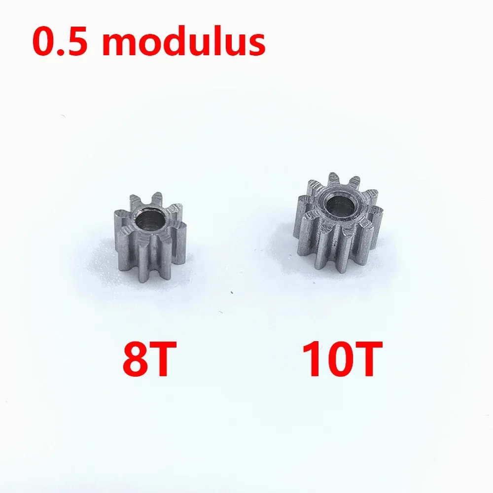 1 قطعة 0.5 معامل 8T/10T الأسنان 1.98 مللي متر فتحة عالية ارتداء المقاومة الصلب ميتال والعتاد ترس نقل لقطر رمح 2 مللي متر