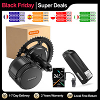 Bafang 250W 350W 500W Motor Kit 36V Mid Drive Electric Bike Conversion Kits BBS01B BBS02B EBike Engine 13Ah 24Ah Bicycle Battery