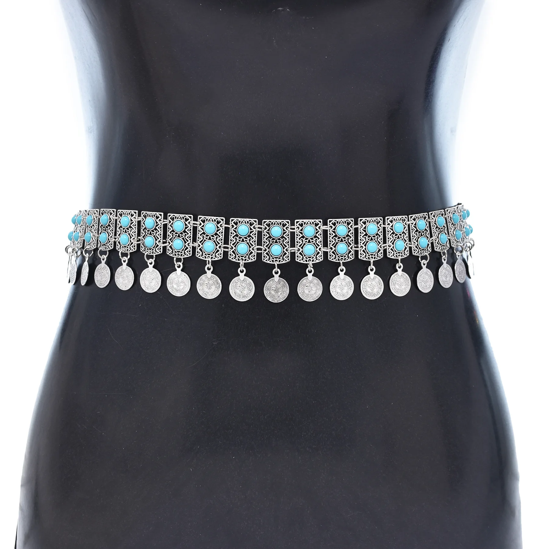 Turkish Coin Long Tassel Belly Chains for Women Crystal Waist Dance Belt India Gypsy Statement Beach Jewelry