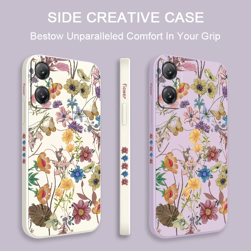 Flowers Soft Phone Case For Infinix Hot 50 30 30I 20S 12I 12 11 11S 10T 10 10S 9 Play NFC Pro Plus Shockproof Silicone Cover