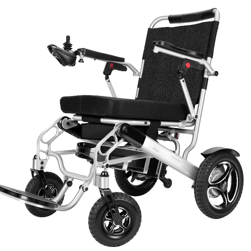 A lightweight, foldable electric wheelchair designed specifically for people with disabilities