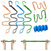 Kayak Paddle Leash Adjustable Stretchable Strap Stretchable Coiled Lanyard Leash for Canoing Fishing Boating