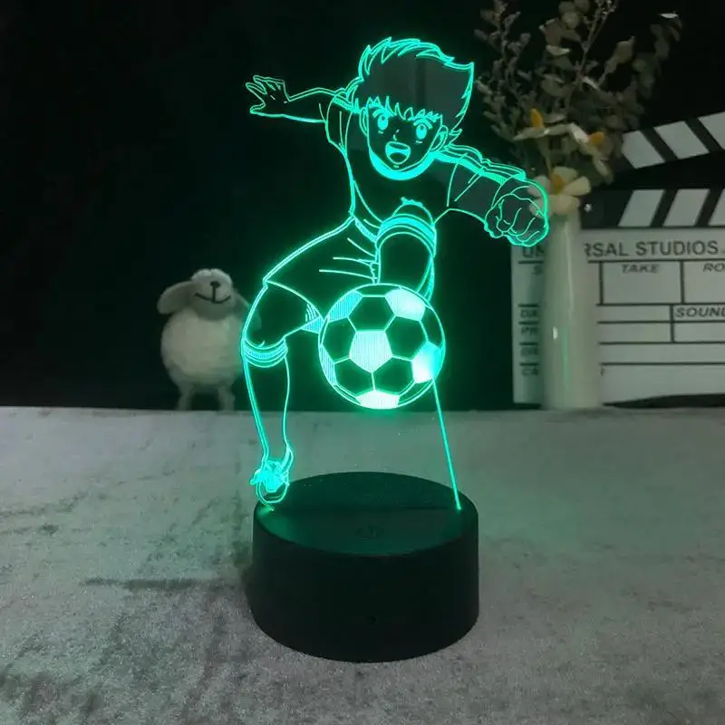 Football Night Light 3D Illusion Night Lamp 7 Colors Changing and Touch Switch Indoor Table Desk Decoration Birthday Xmas Gift