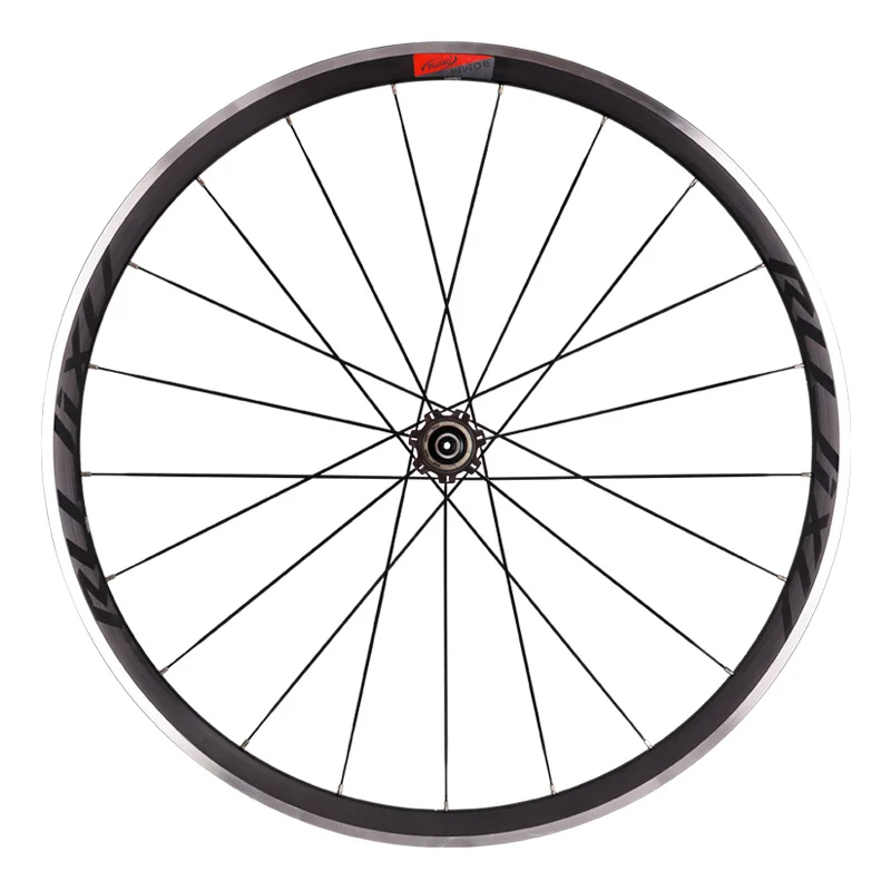 700C 6-Pawl Rote Nabe Ultraleicht 30MM Höhe Gerade Flache Speichen Radsatz V/C Bremse Scheibenbremse Rennrad-Radsatz – Detail 8