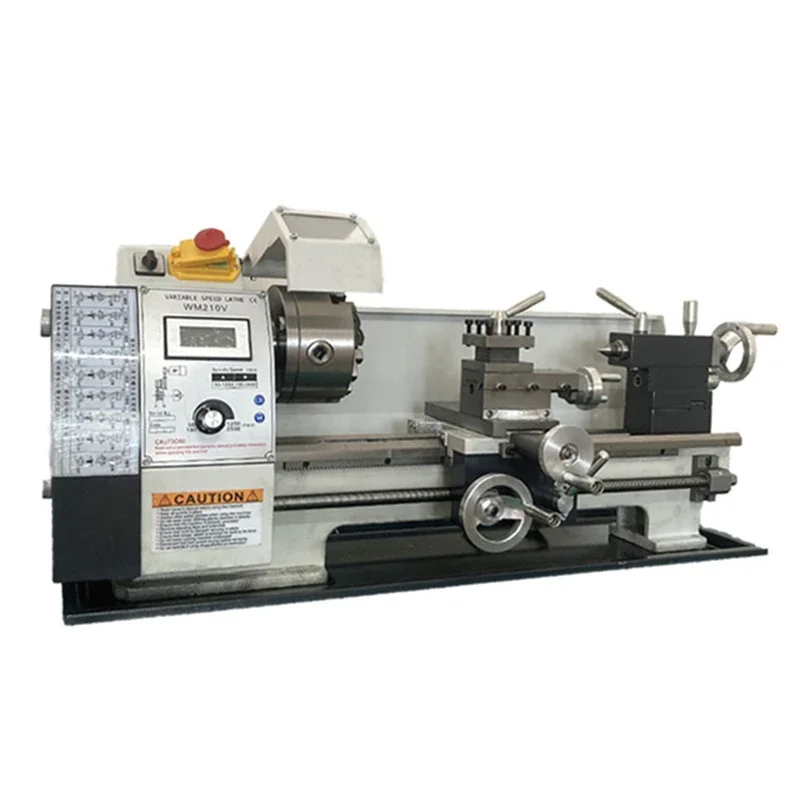 1100W 400 600 800mm Brushless Motor WM210 Mini Metal Lathe 38mm Spindle Hole 125mm Chuck Engraving Cutting Machine Tool Optional