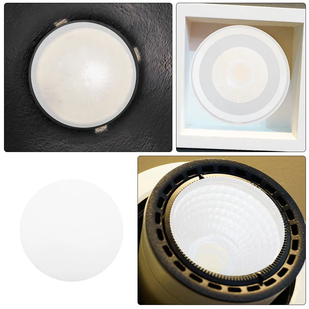 

10pcs Lamp Shade Light Sheet For Downlights Lamp Diffuser Disc Light Bulb Diffuser Sturdy Pc Material Easy Installation Home