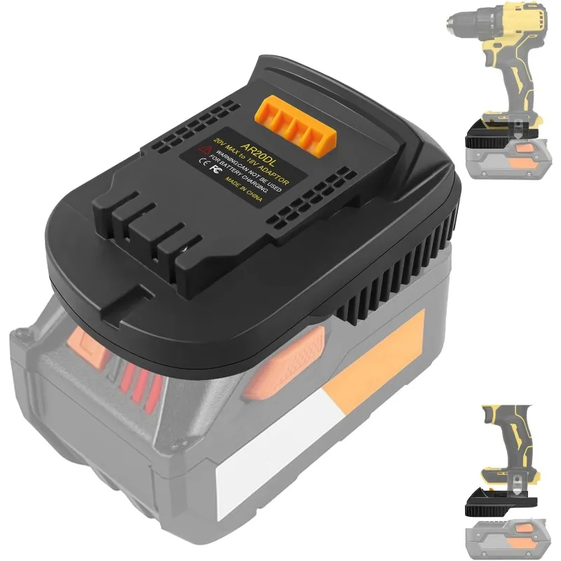 Imagem -05 - Adaptador da Bateria Ar20dw Conversor para a Bateria de Lítio Ridgid Aeg 18v para a Bateria de Lítio Máxima de Dewalt 18v20v