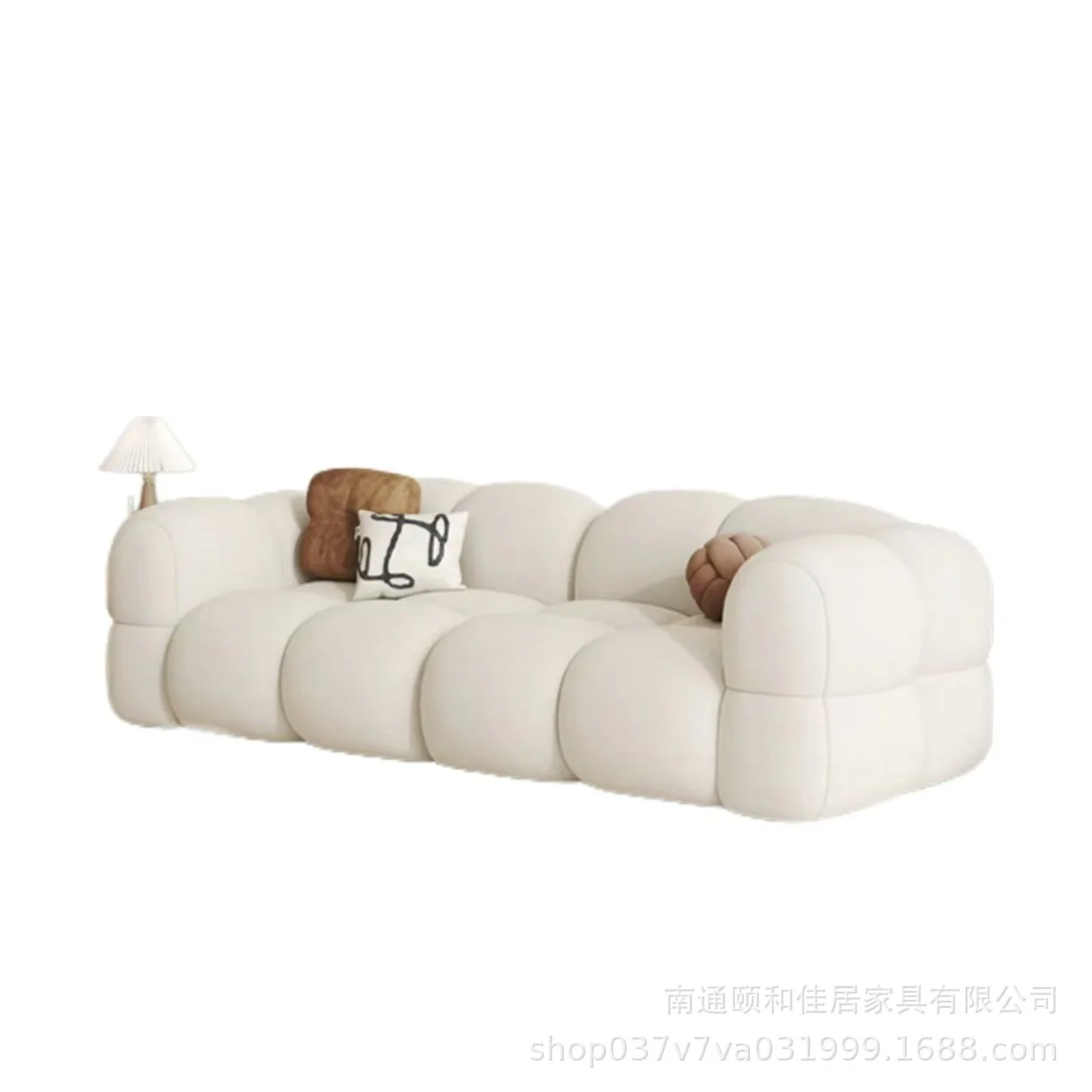 

French cloud cream wind sofa modern simple puff sofa straight row small apartment jelly fabric sofa wholesale