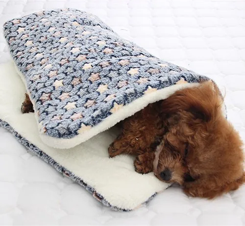 

Stocked Stuffed Mat Soft Flannel Dog Pad Warm Plush Pet Bed Fluffy In Winter Cage