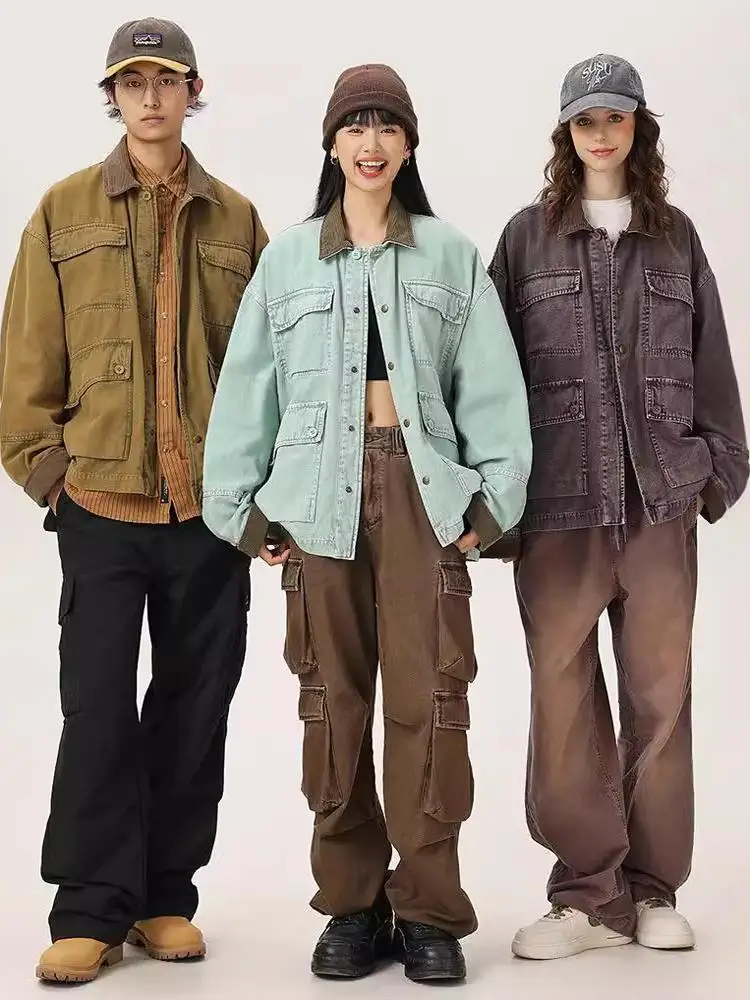 

American Sle Heavyweight Slightly Loose Jaet Top 2025 New Waed Vintage Women's Jaet Outerwear WASSUP TENET Brand