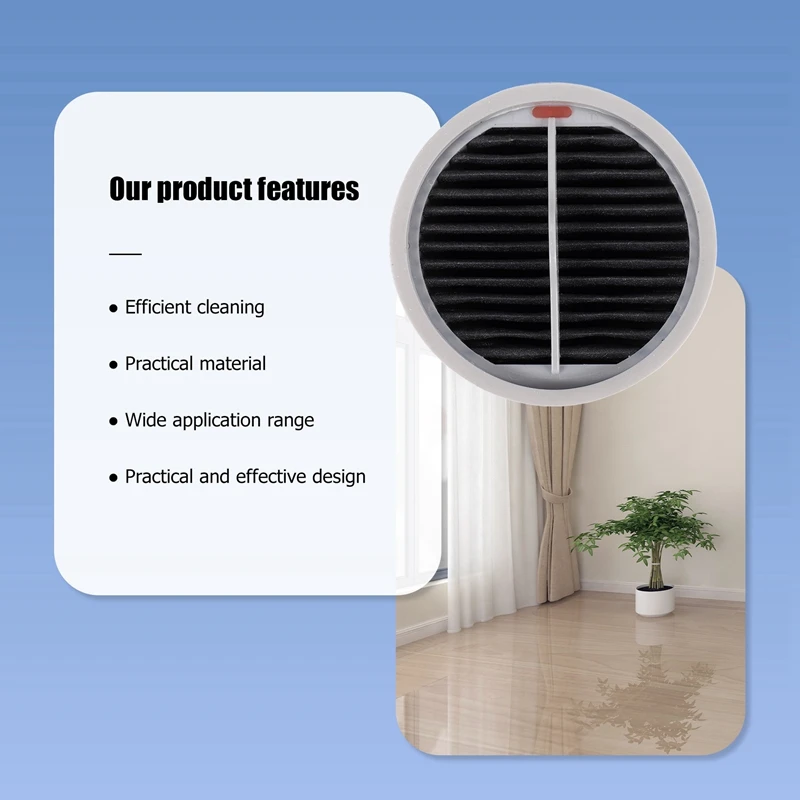 

AC66 5Pcs HEPA Filter Washable for Xiaomi Roidmi X20 / X30 / X30 / S2 / F8 Storm Pro Wireless Vacuum Cleaner