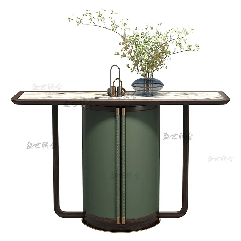 

DSA Furniture New Chinese-style entrance table Modern light luxury solid wood entrance cabinet Slate entrance corridor locker