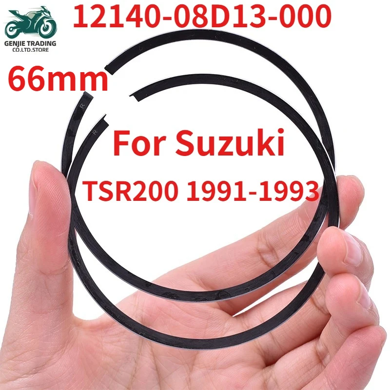 66mm STD for Suzuki TSR200 Motorcycle Piston Rings Kits TSR 200 1991 1992 1993 RGV200 12140-08D13-000 Motorcycle Engine Parts