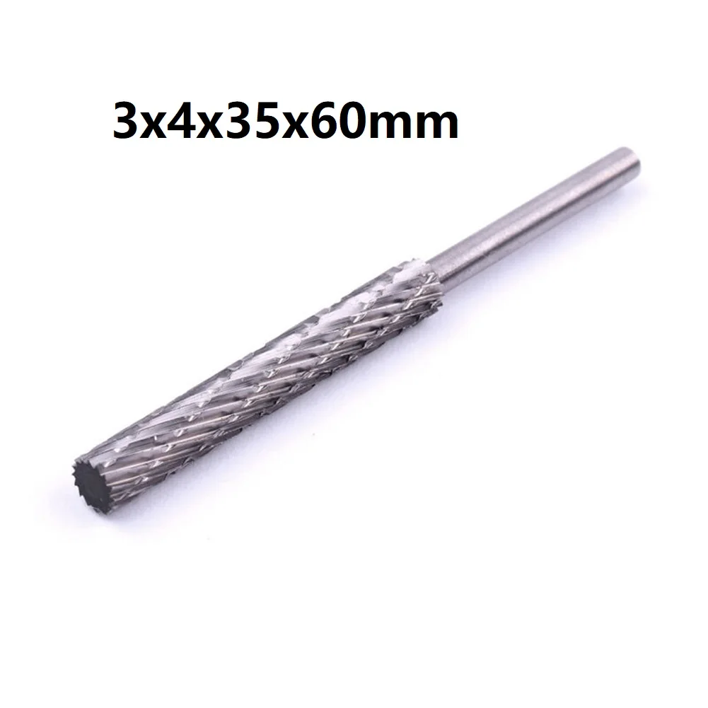 3/4/5/6MM Rotary Burrs Set High Speed Steel Rotary File For Milling Wood Cutter Drill Bit Engraving Bits Hand Tools