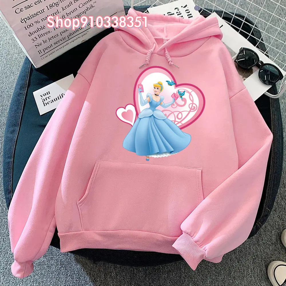 Princess Belle Aurora Mermaid Pullovers Kawaii Clothing Aesthetic Hoodies Women Harajuku Snow White Sweatshirt Streetwear Hoodie