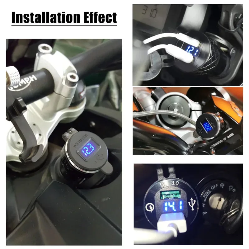 Suitable for BMW F750GS S1000XR F800R R1250GS G650XGS F900R R1200RT/GS ADV QC3.0 dual USB charger 12V power adapter socket