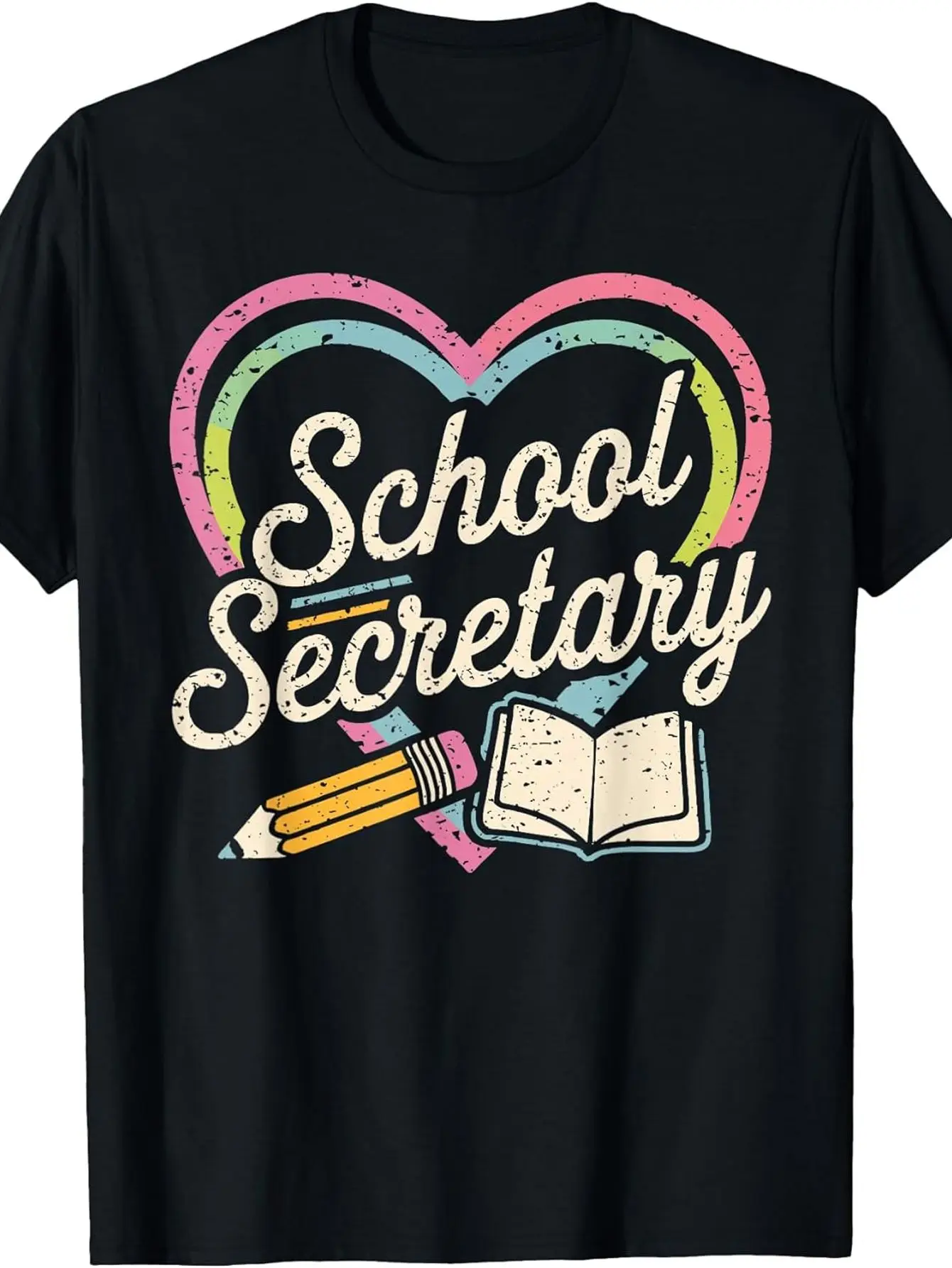 School Secretary T-Shirt Funny Crew Neck Tee with Stylish Print Casual And Comfortable Travel Clothing for Fashion Enthusiasts Ideal for Summer, Spring, Fall, And Daily Wear
