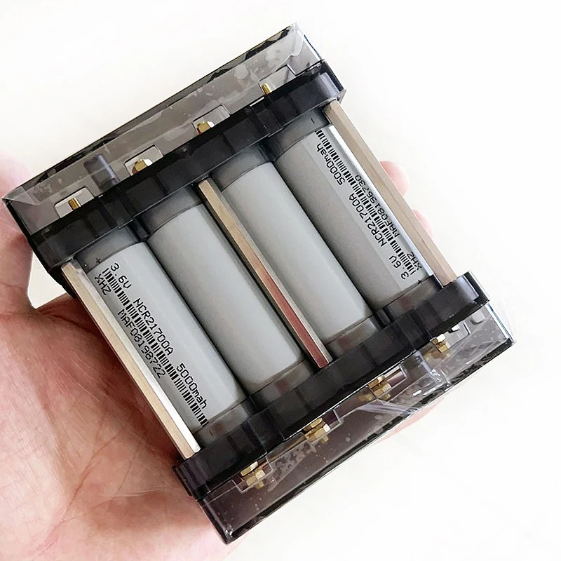 Transparent and Spliceable 21700/18650 Battery Box Energy Storage Power Supply Kit Bracket Non Welding Shell High Current