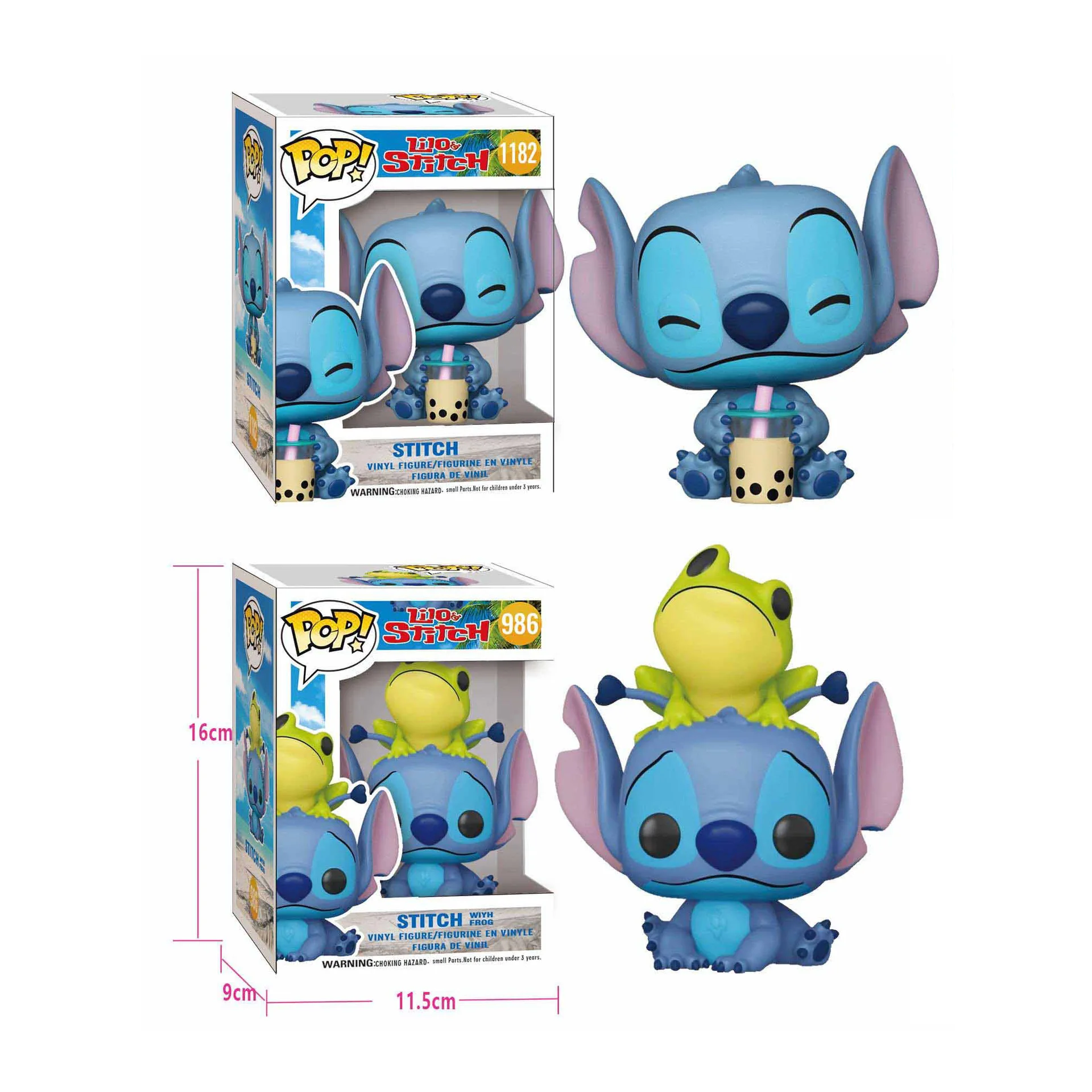 Funko Pop Stitch รูปที่ 626 Action Figure Little Monster Stitch Angel คอลเลกชันตุ๊กตาตกแต่งโต๊ะของเล่นคริสต์มาสของขวัญ