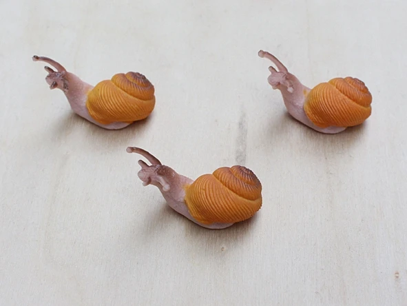 pvc figure mental psychological sand table game box court therapy snail 3pcs/set