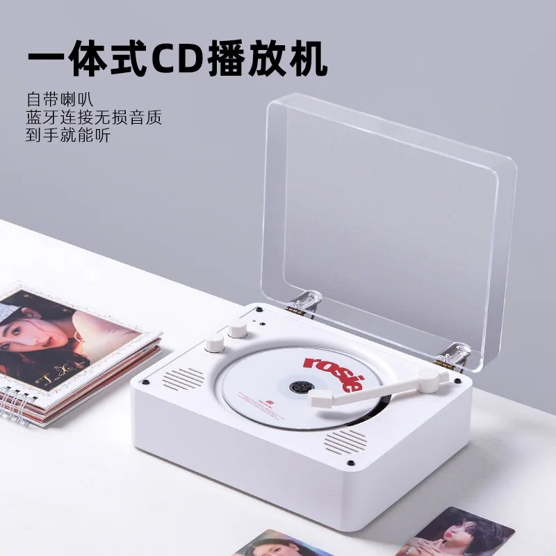 مشغل أقراص مضغوطة عبر الحدود، ألبوم قرص قديم، مكبر صوت بلوتوث، مشغل أقراص مضغوطة، هدية لعشاق الصوت #1