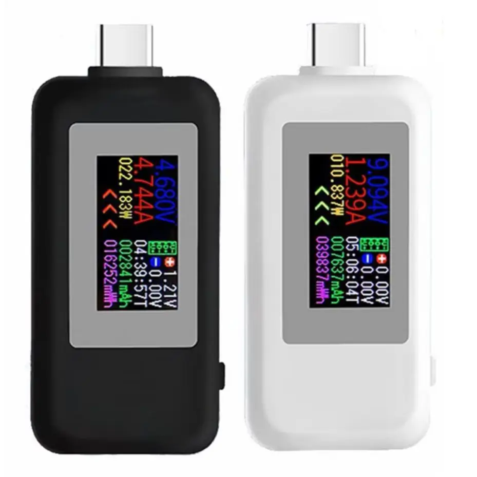 1902C Type C Bidirectional USB-C Tester Colorful Screen USB Current And Voltage Battery Power Test Table Testers 12pcs/lot