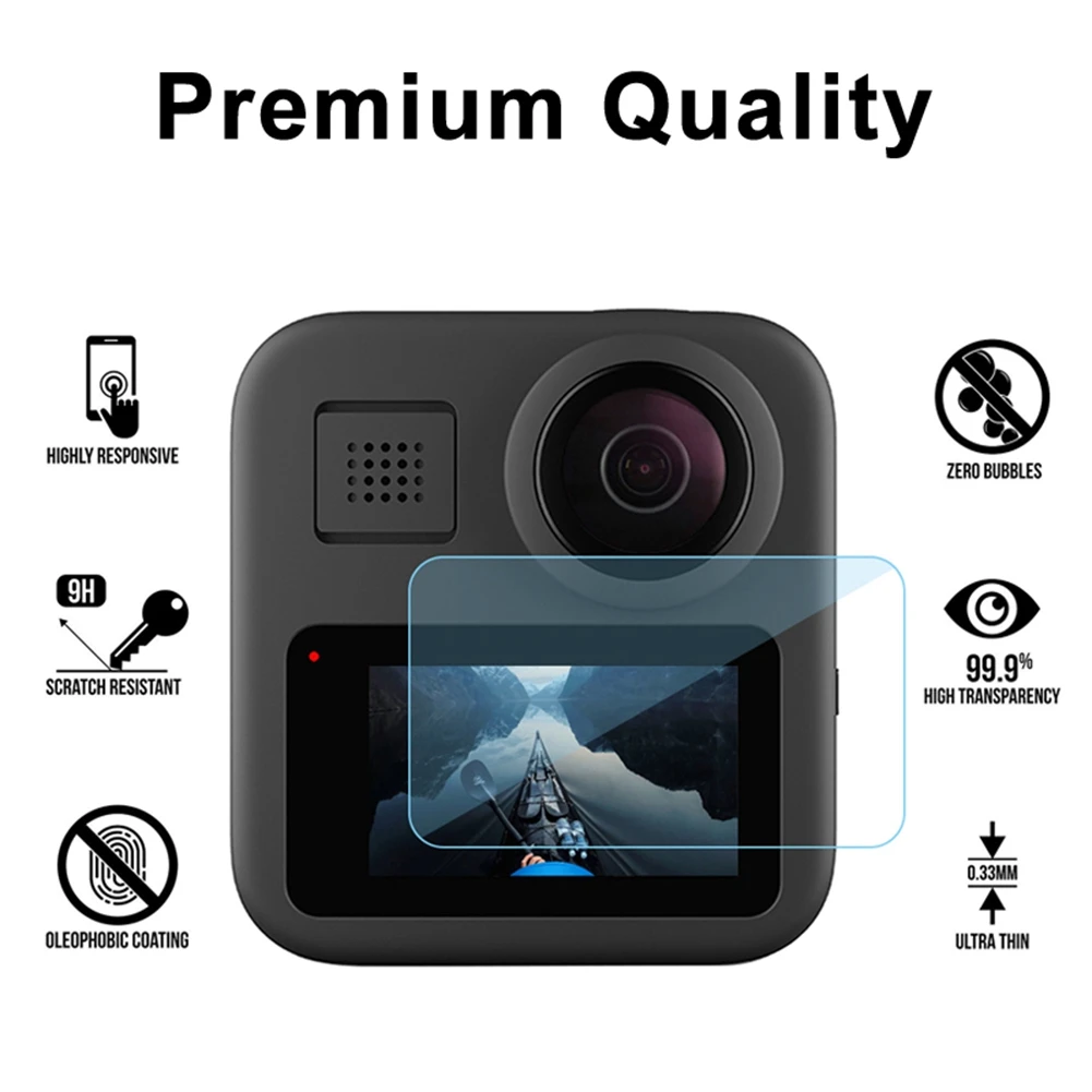Рамка для GoPro MAX 360 Защита для экрана закаленная Защитная пленка для объектива корпус крепление для GoPro Max
