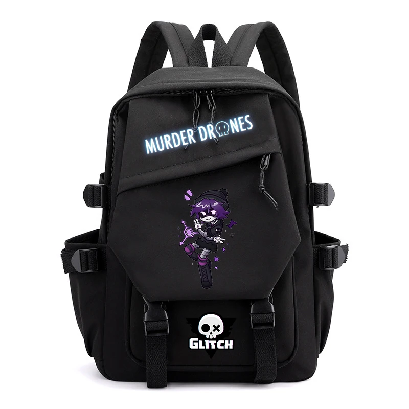 Fashion Murder Drones Backpacks Students Cartoon Printed Dual-Shoulder Bag Women Men Laptop Rucksack Outdoor Shouler Bag Mochila
