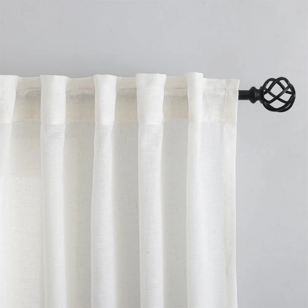 Tende oscuranti termicamente isolate per soggiorno, tende bianche velate solide per uso in camera da letto