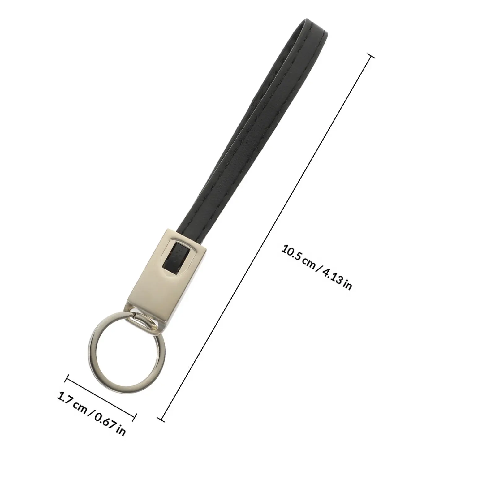 Mobile Phone Charging Cable Two in Line Keychain Pendant Type-C Black Compact Lightweight Useful Data