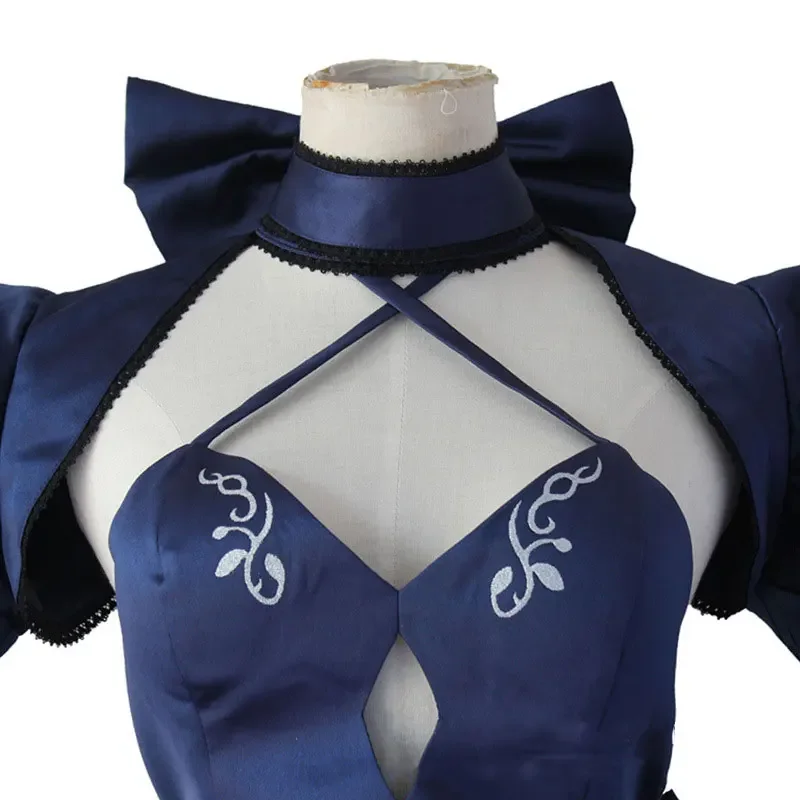 Fate Stay Night Saber Alter Arturia Pendragon Costume Cosplay Donna Anime FGO Zero Fate Abito Lolita gotico da sposa nero