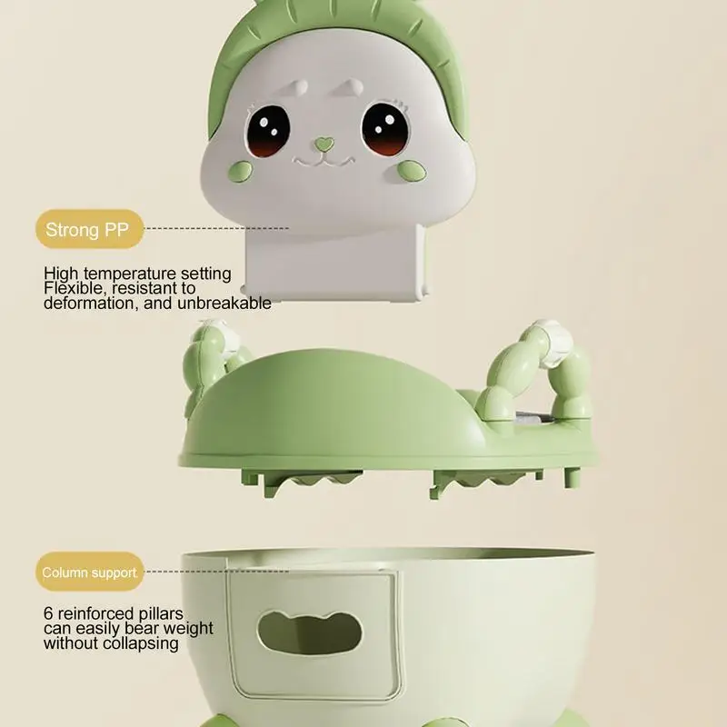 Cartoon Rabbit Kids Potty Training Toilet with Slip-Resistant Base Kid Drawer-type Toilet Seat With Handle Portable Travel Potty