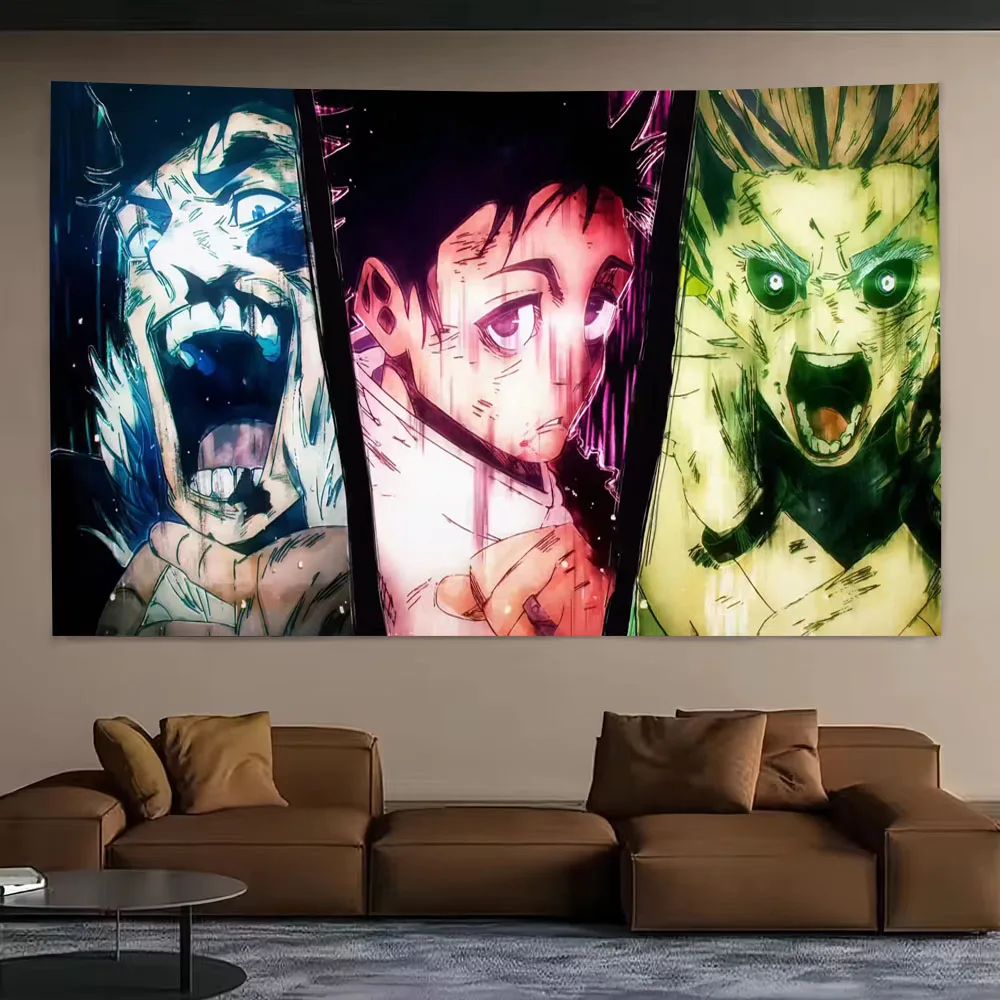 Yuta Okkotsu Sendai Barrier Passion Wandteppich Jujutsu Kaisen Bedruckter Wandbehang Anime-Fan Raumdekoration Ästhetischer Hintergrund